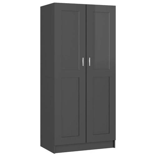 vidaXL vidaXL Engineered Wood Wardrobe 82.5x51.5x180 cm Smoked Oak Finish with Ample Storage for Home Organization - Wardrobe