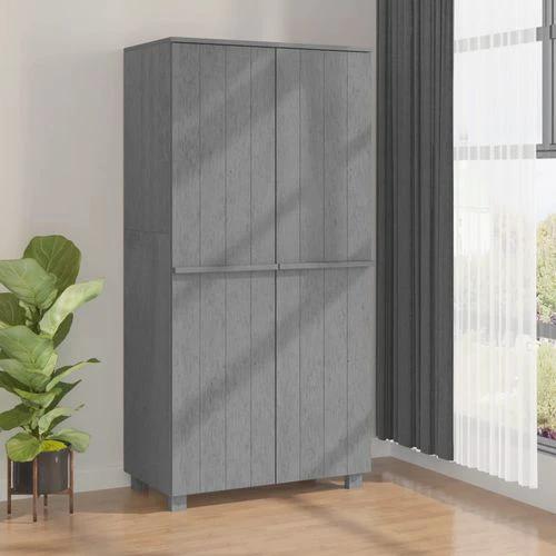 vidaXL vidaXL Solid Pine Wood Wardrobe 89x50x180 cm Honey Brown with Hanging Rod for Organized Clothing Storage - Wardrobe