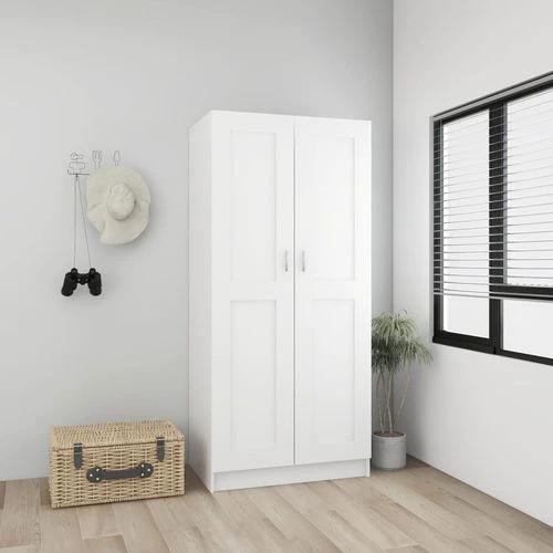 vidaXL Engineered Wood Wardrobe 82.5x51.5x180 cm Smoked Oak Finish with Ample Storage for Home Organization by vidaXL