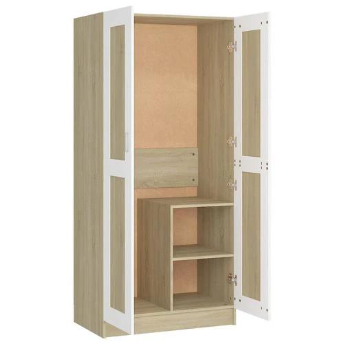 vidaXL vidaXL Engineered Wood Wardrobe 82.5x51.5x180 cm Smoked Oak Finish with Ample Storage for Home Organization - Wardrobe