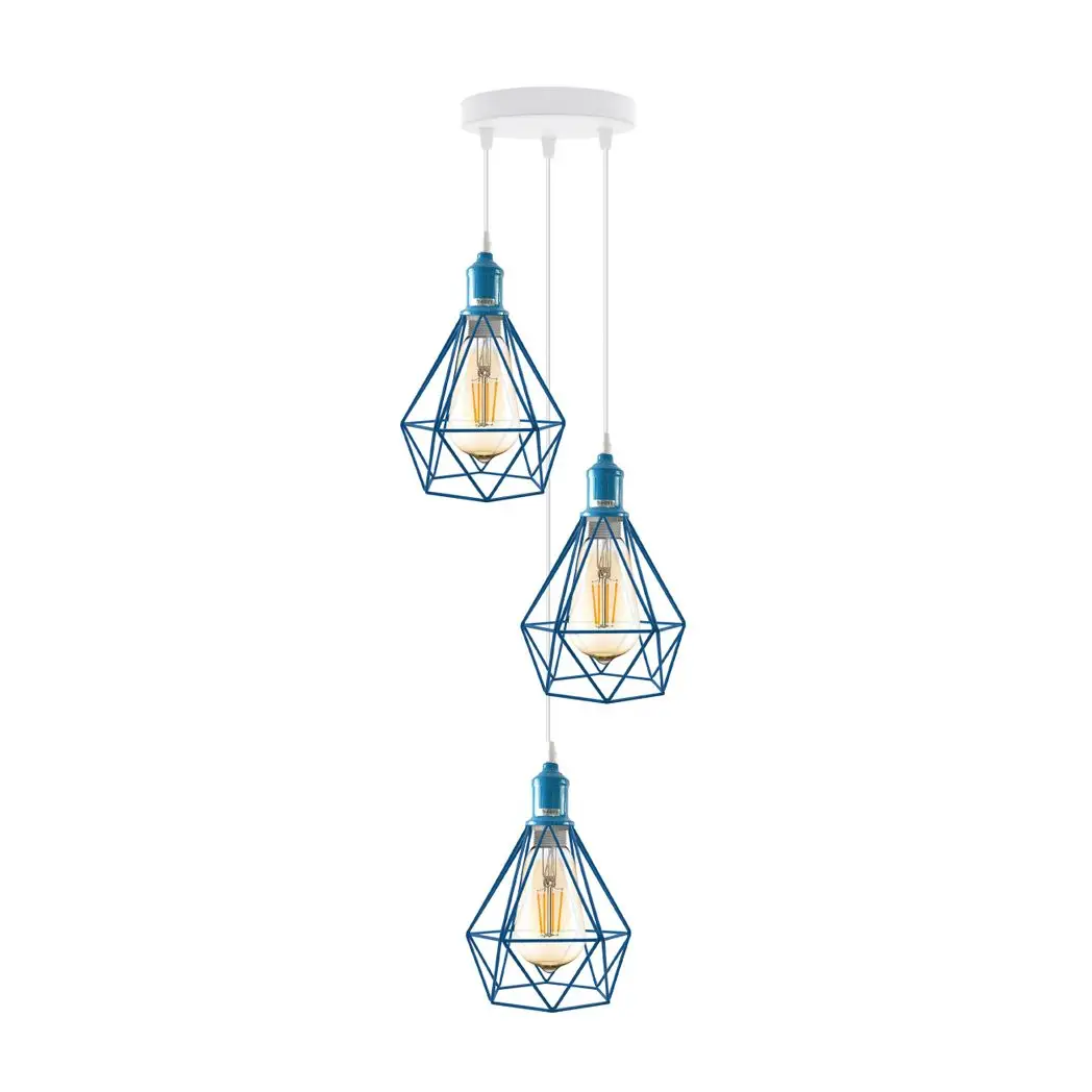 Un-branded 3 Head pendant Industrial Ceiling Light Fitting, Metal Vintage Lamp shade - Pendant Lights