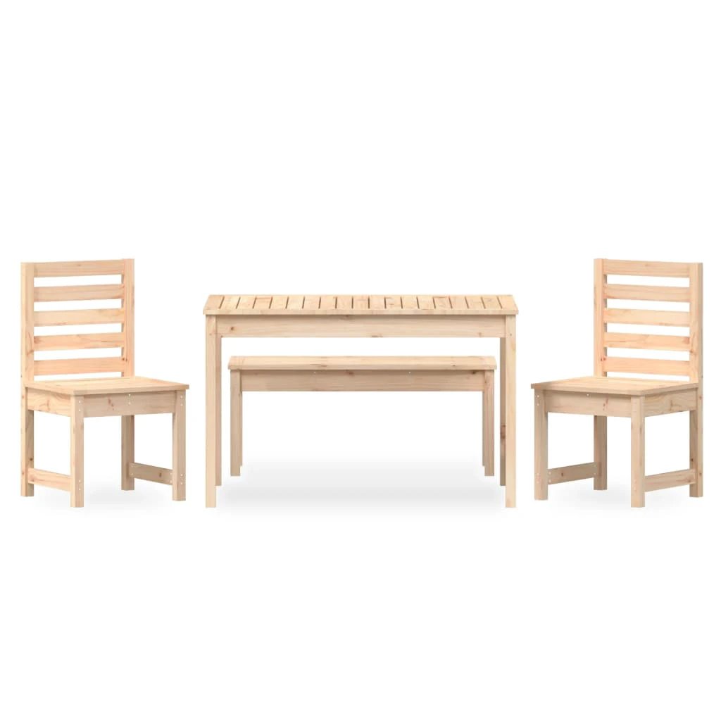 vidaXL VidaXL Garden Dining Set 4 Piece Solid Pine Outdoor - Garden Set