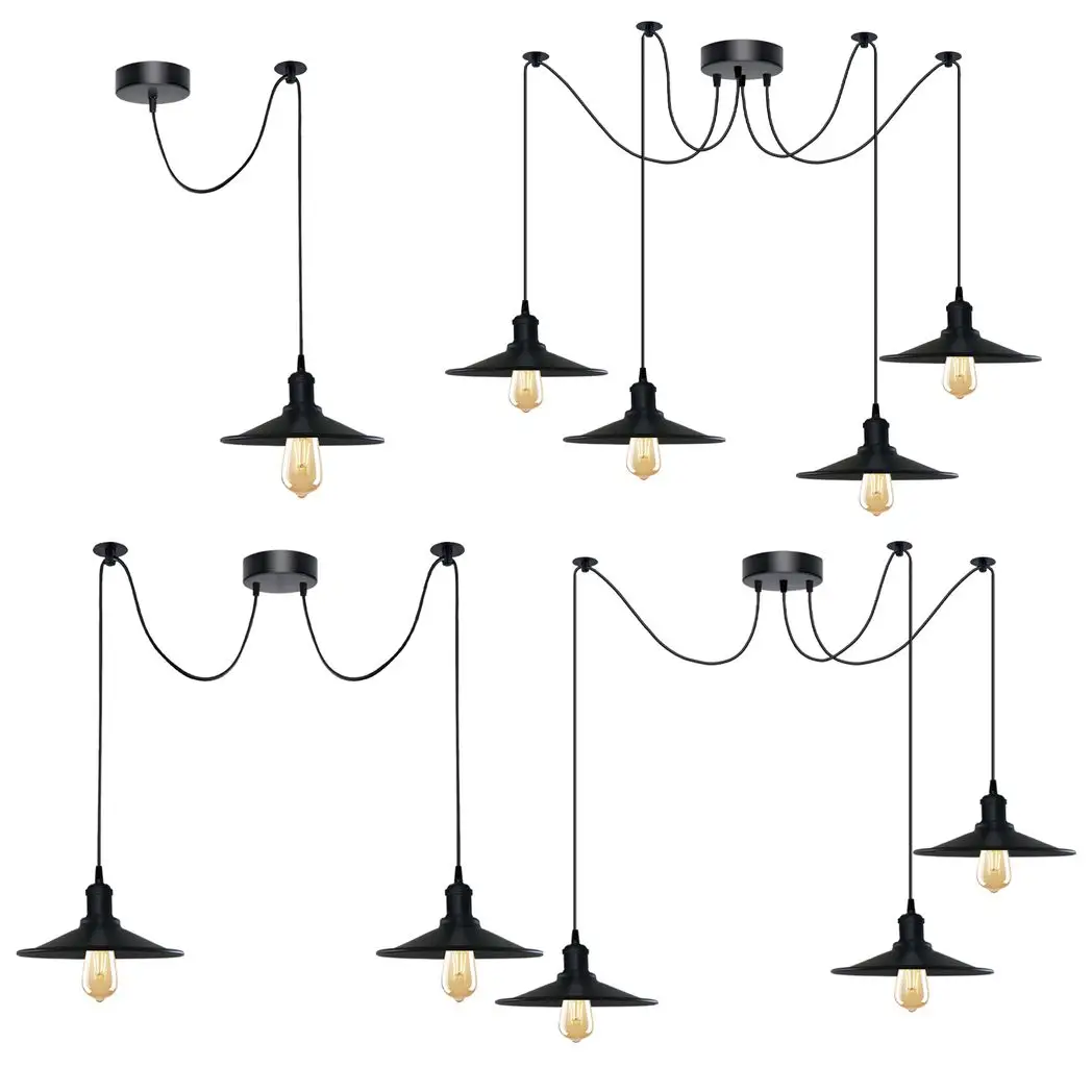 Un-branded Black Vintage Cone shaped shade Ceiling Pendant Light Fitting with Adjustable Cord Light Fixture - Pendant Lights