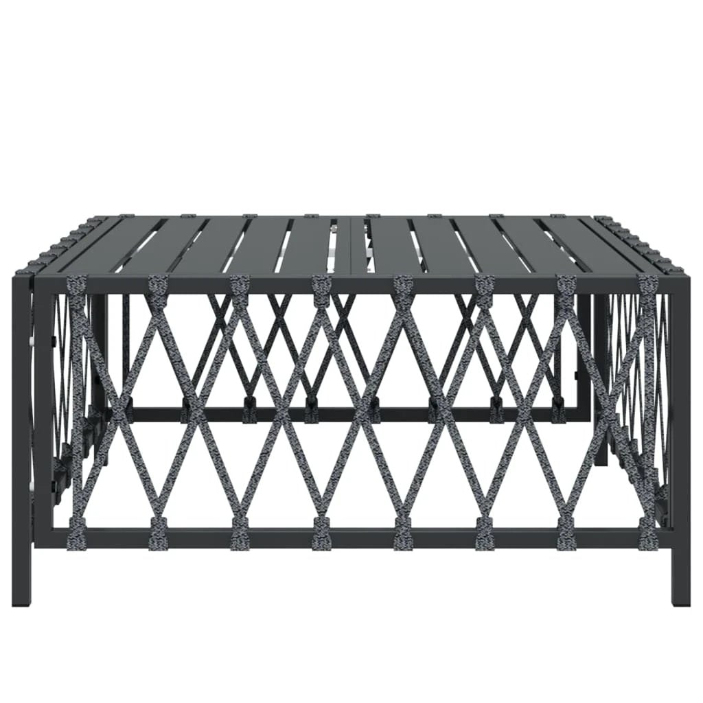 vidaXL vidaXL Garden Table White 70x70x34 cm Woven Fabric - Garden Table