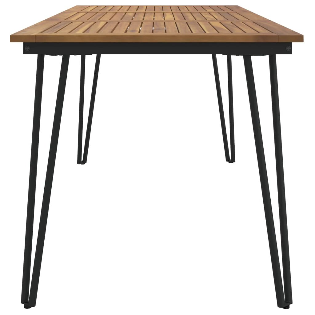 vidaXL vidaXL Garden Table with Hairpin Legs 140x80x75 cm Solid Wood Acacia - Garden Table