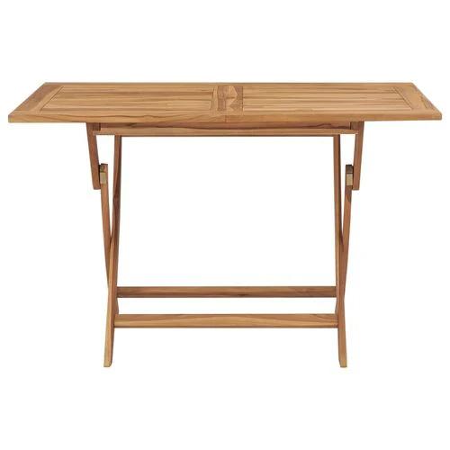 vidaXL Folding Garden Table 120x70x75 cm Solid Teak Wood by vidaXL