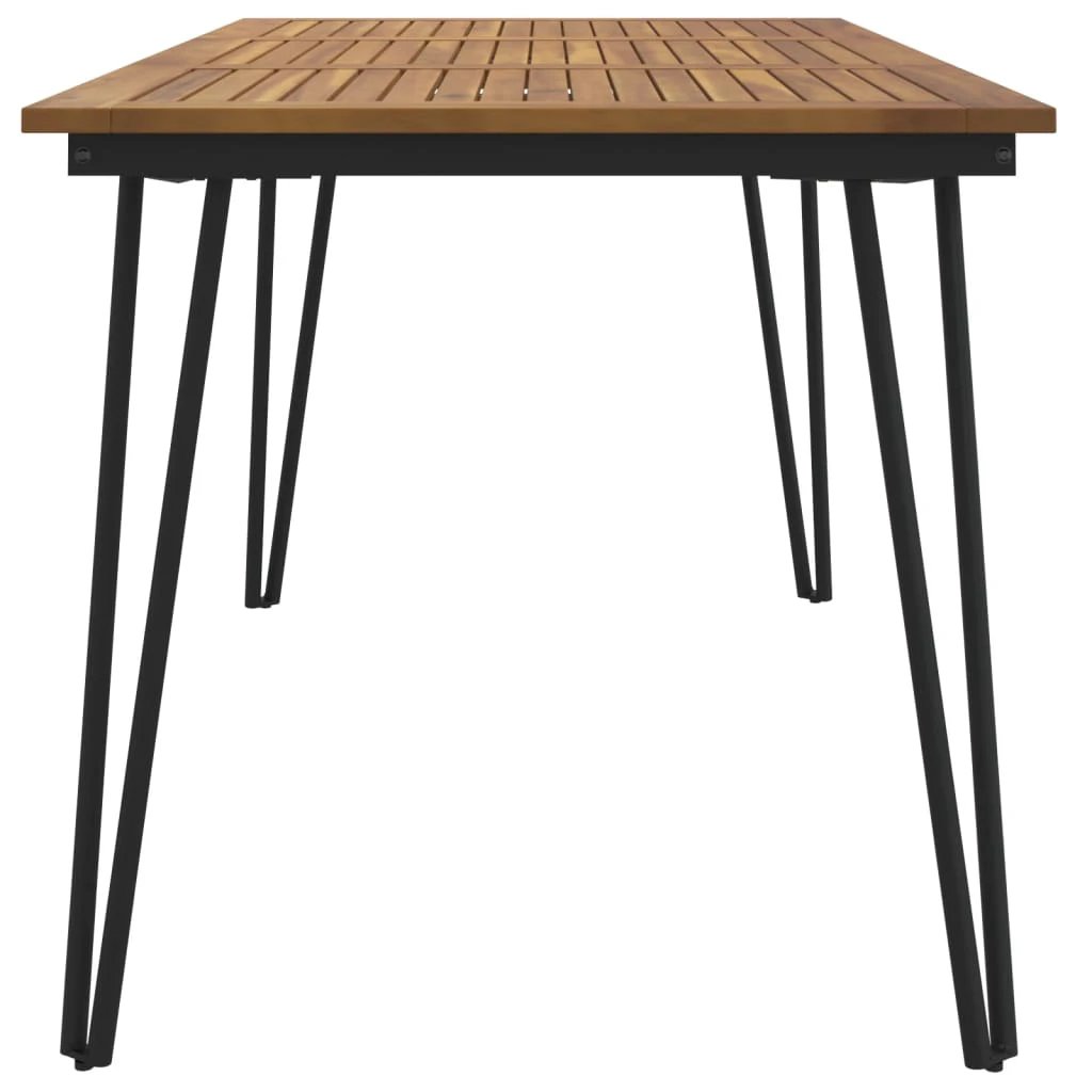 vidaXL vidaXL Garden Table with Hairpin Legs 140x80x75 cm Solid Wood Acacia - Garden Table