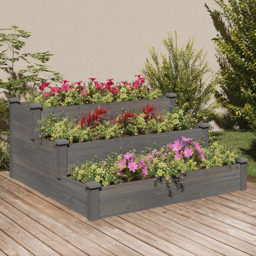 vidaXL Garden Raised Bed 120x120x56 cm Solid Wood Fir by vidaXL
