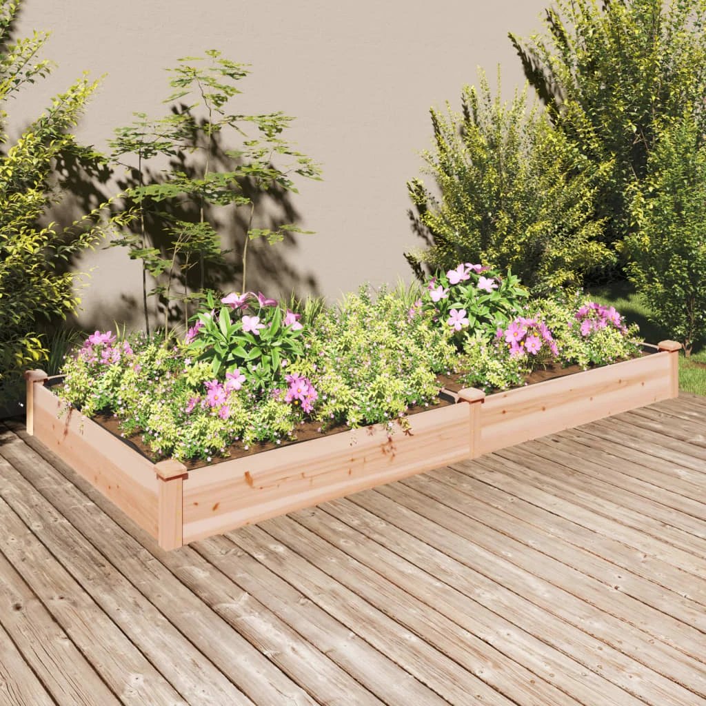 vidaXL vidaXL Garden Raised Bed with Liner 120x45x25 cm Solid Wood Fir - Raised Beds