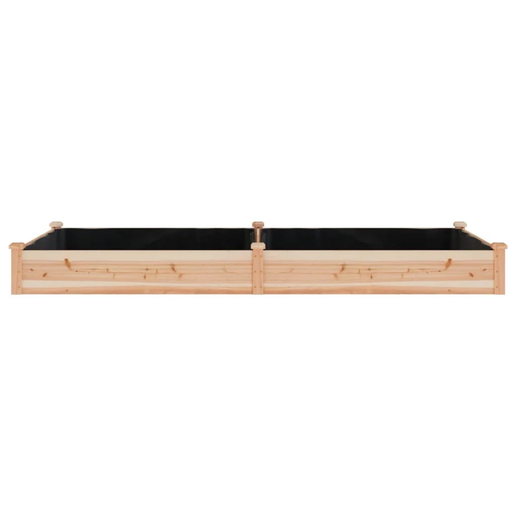 vidaXL Garden Raised Bed with Liner 120x45x25 cm Solid Wood Fir by vidaXL