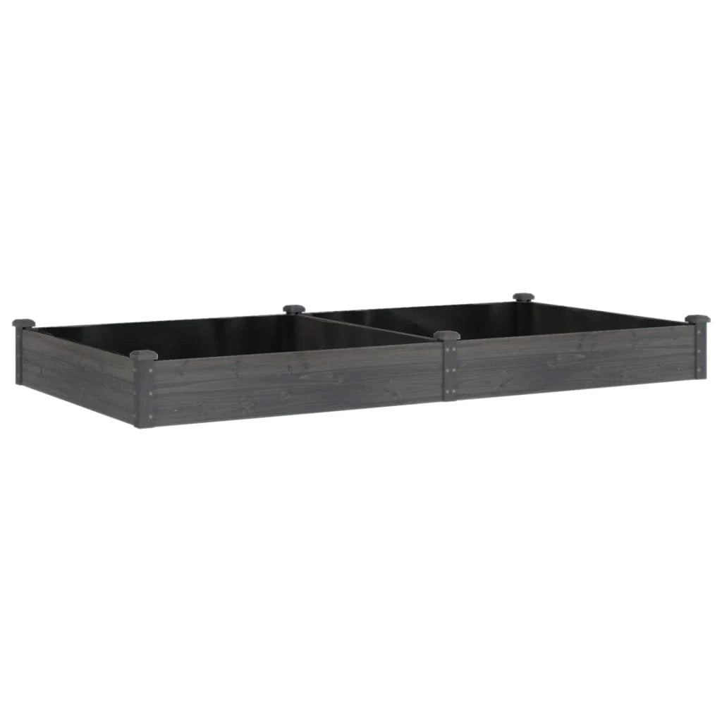 vidaXL Garden Raised Bed with Liner 120x45x25 cm Solid Wood Fir by vidaXL