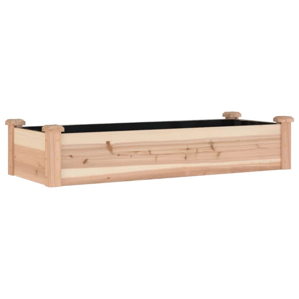 vidaXL vidaXL Garden Raised Bed with Liner 120x45x25 cm Solid Wood Fir - Raised Beds