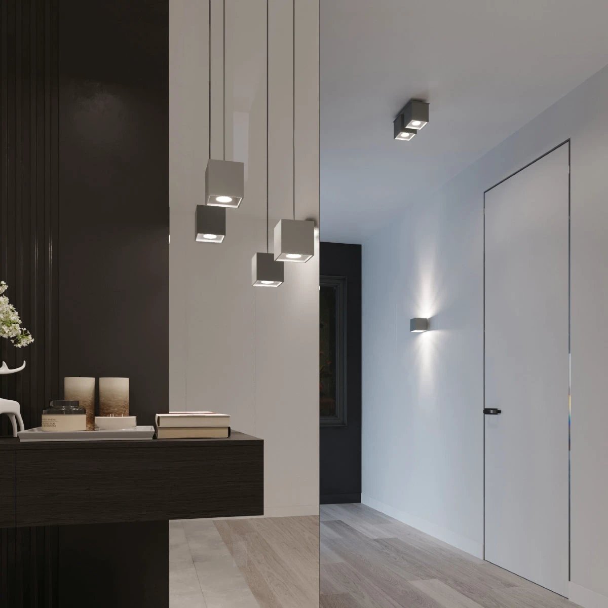 Sollux Lighting Aluminium Quad Ceiling Lamp 26x11x12cm GU10 Home - Ceiling Lights