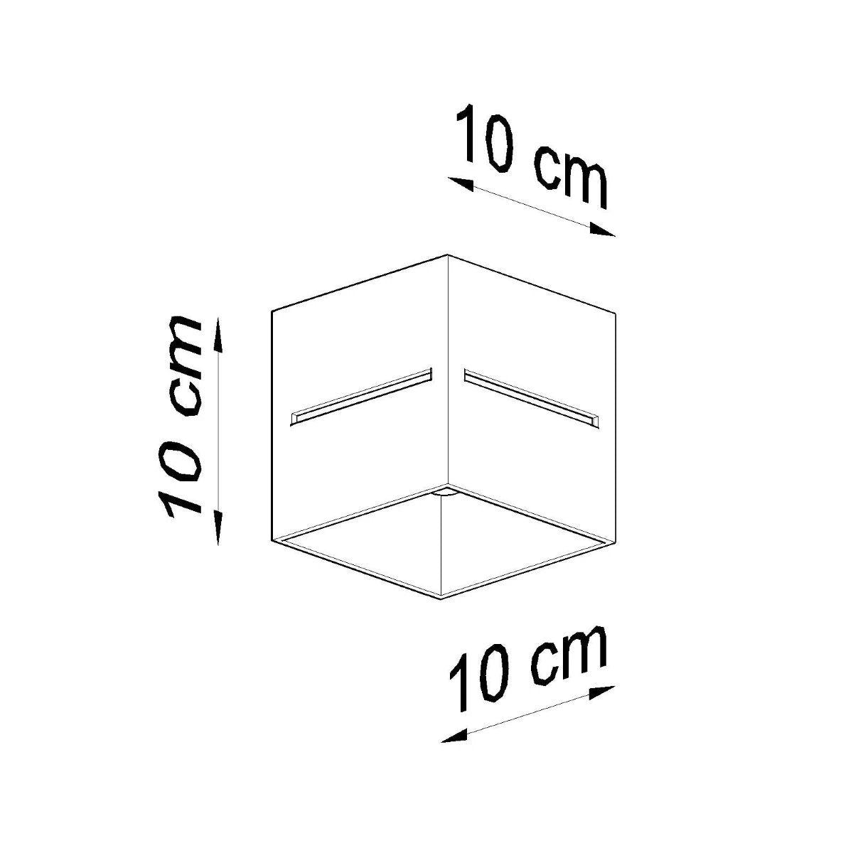 Lobo Ceiling Light 10x10x10cm Aluminium Indoor by Sollux Lighting
