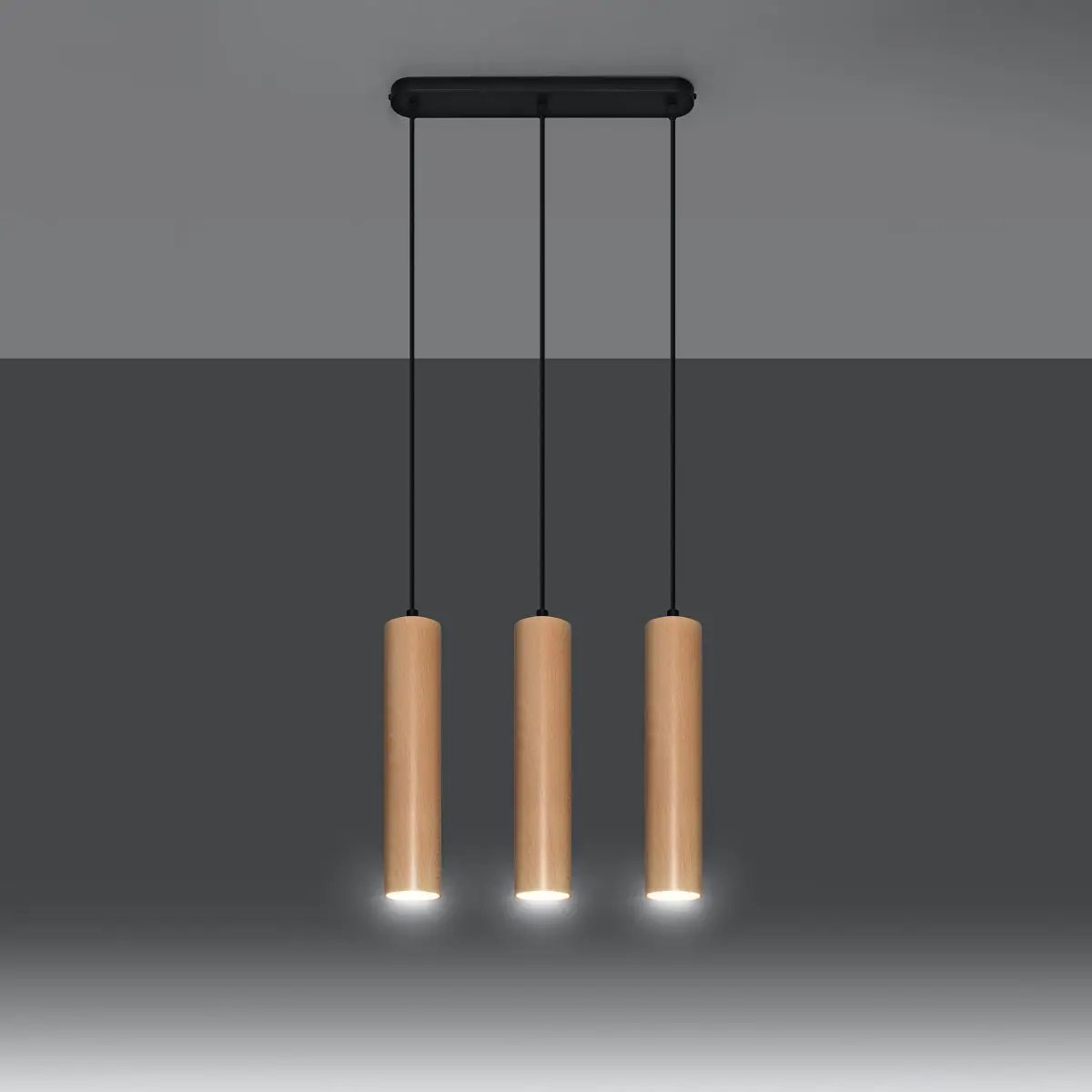 Sollux Lighting Pendant lamp wood Lino Scandinavian Design GU10 - Pendant Lights