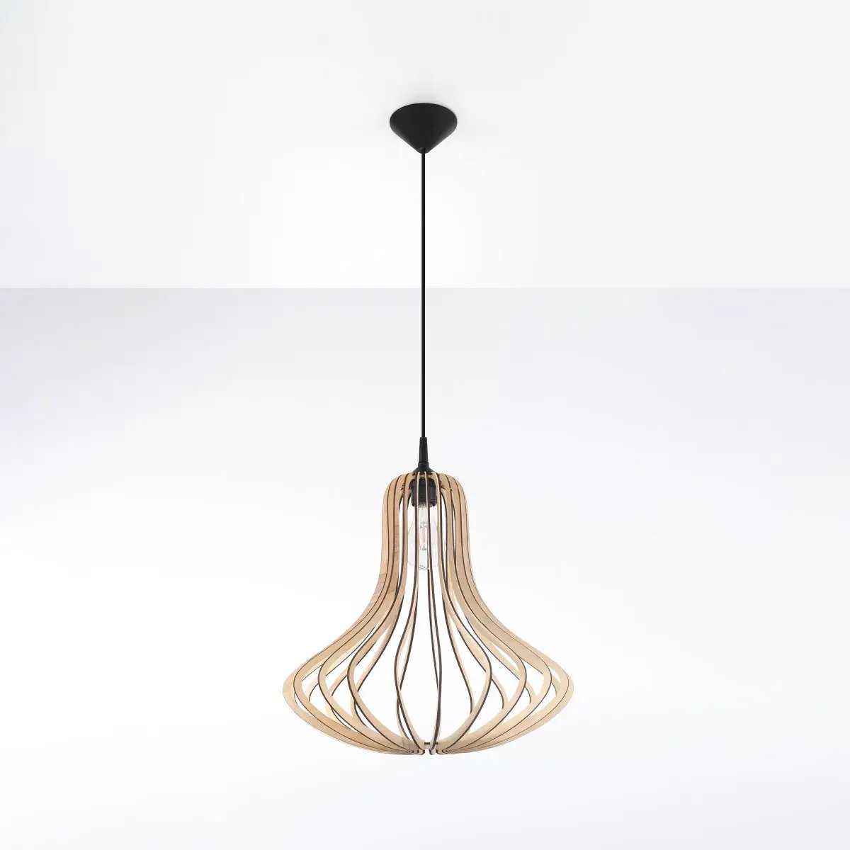 Sollux Lighting Pendant lamp wood Elza Scandinavian Design E27 - Pendant Lights
