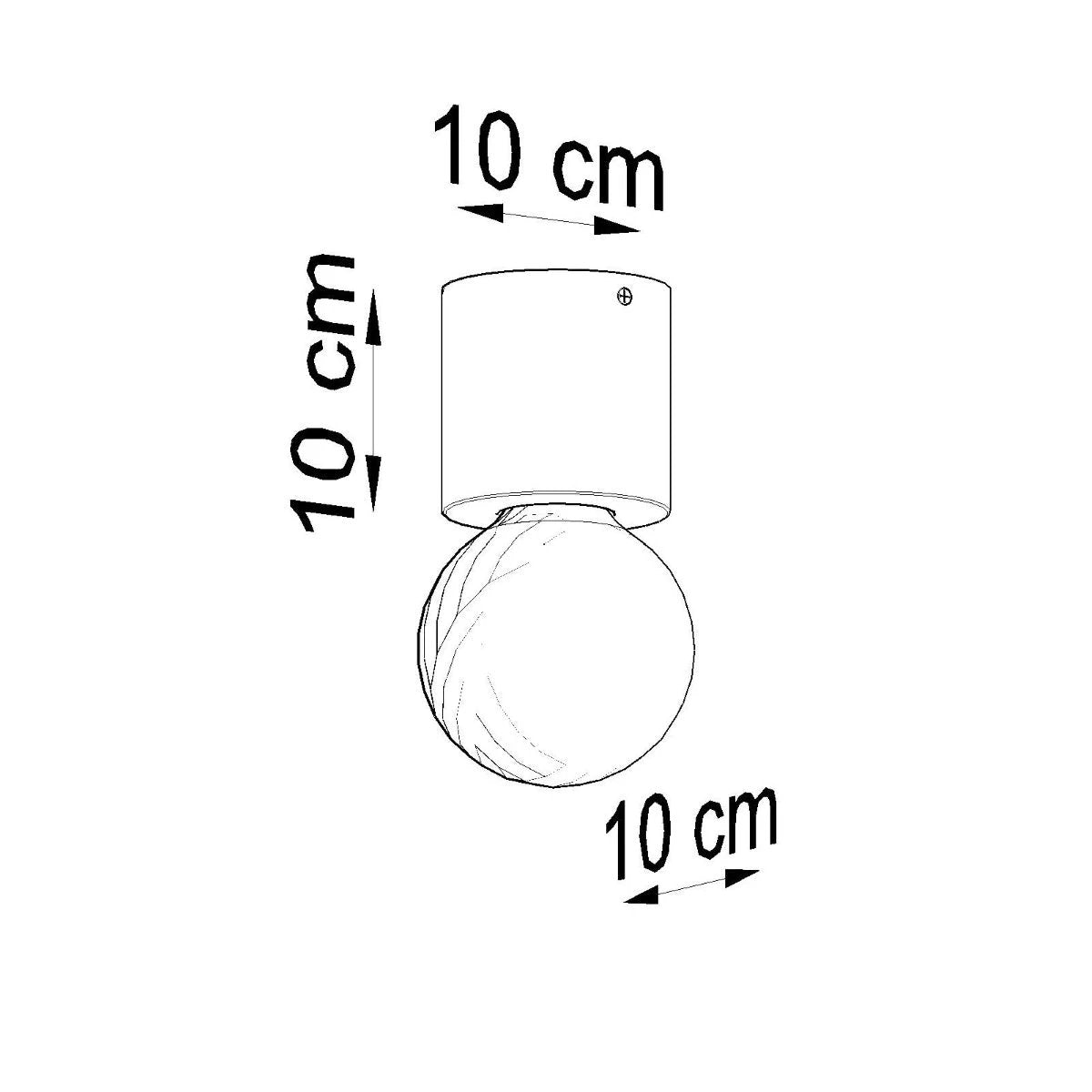 Salgado Ceiling Lamp 10x10x10cm E27 Loft by Sollux Lighting