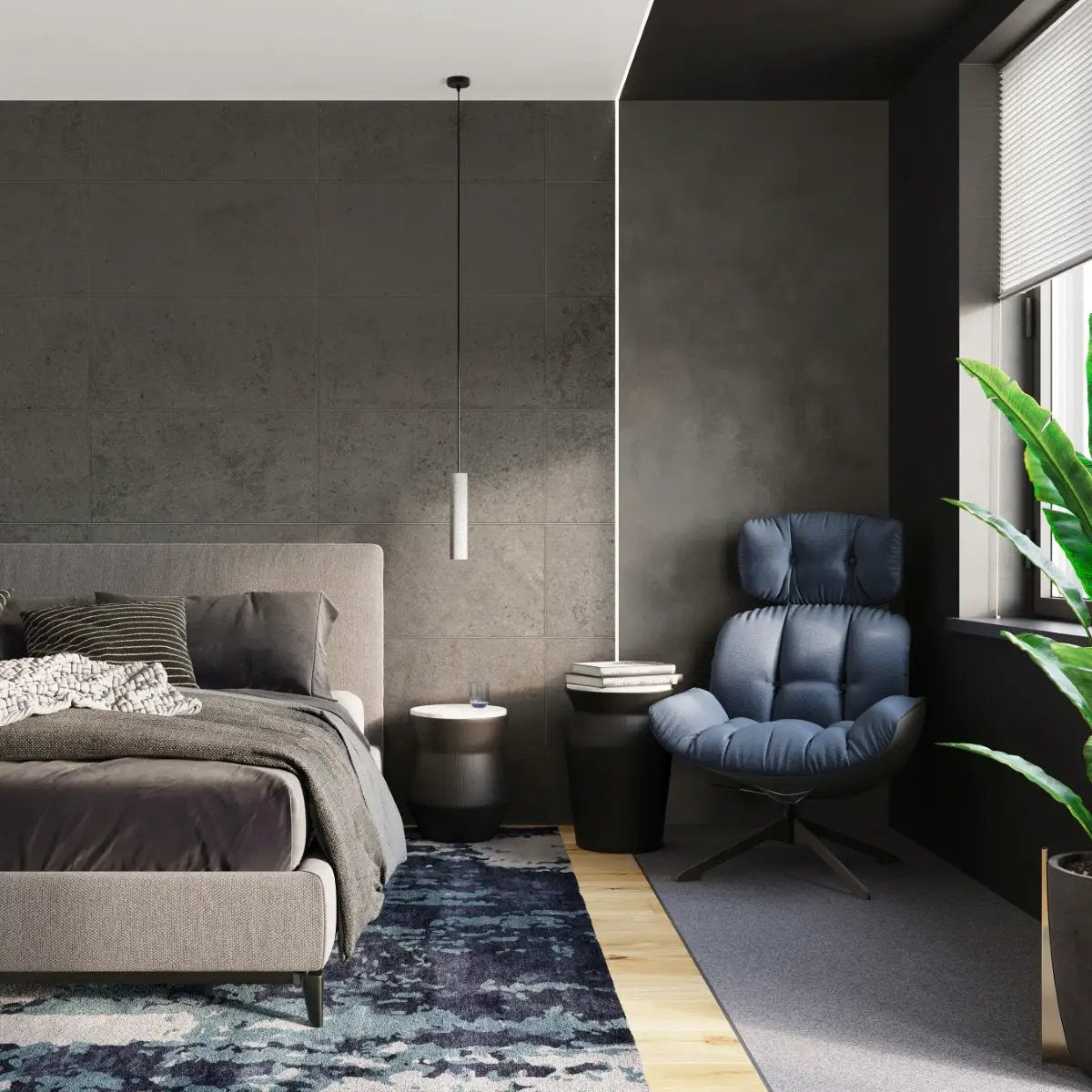 Sollux Lighting Pendant lamp concrete Luvo industrial Design GU10 - Pendant Lights