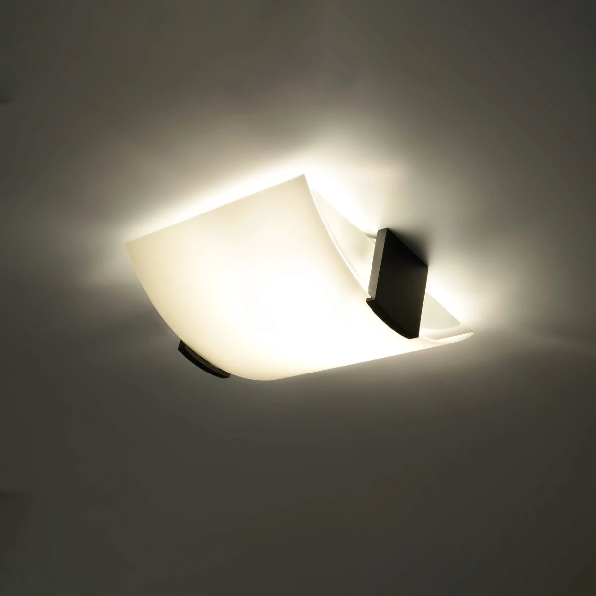 Sollux Lighting Emilio Ceiling Lamp 33x30x14 cm Wood Glass Modern E27 For Living Room Matte Glass Finish - Ceiling Lights