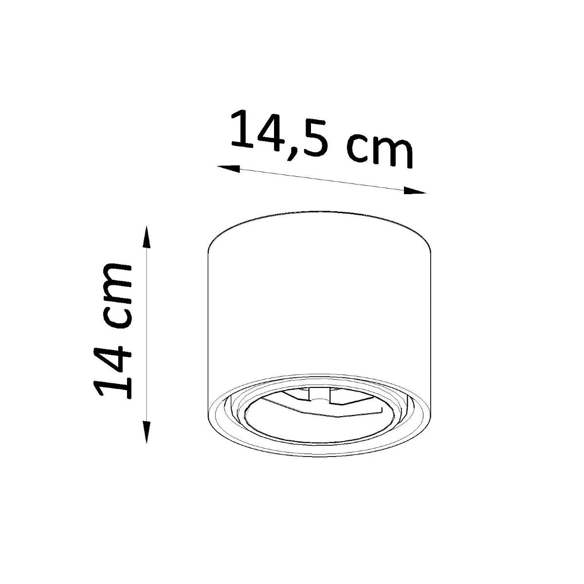 Sollux Lighting KALU Ceiling Lamp 14x14 cm Ceramic Modern Home - Ceiling Lights