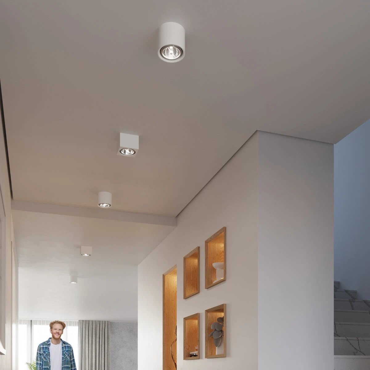 KALU Ceiling Lamp 14x14 cm Ceramic Modern Home by Sollux Lighting