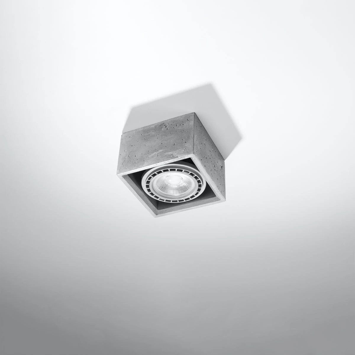 Sollux Lighting Concrete Cube Ceiling Light 14x14x9 GU10 Home - Ceiling Lights