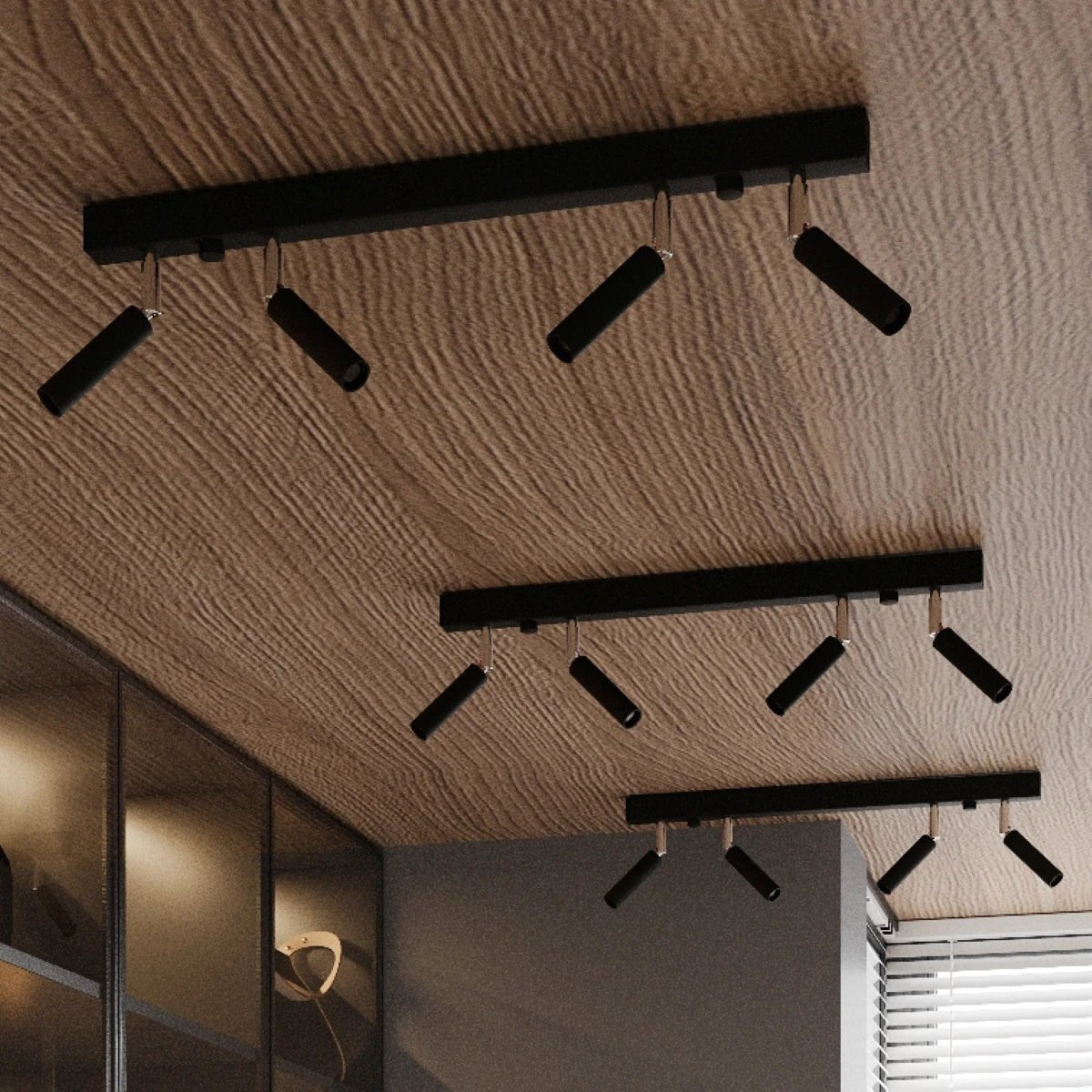 Sollux Lighting Eyetech Ceiling Lamp 35x3x20cm Black Steel Three Adjustable Heads Hallway Lighting - Ceiling Lights