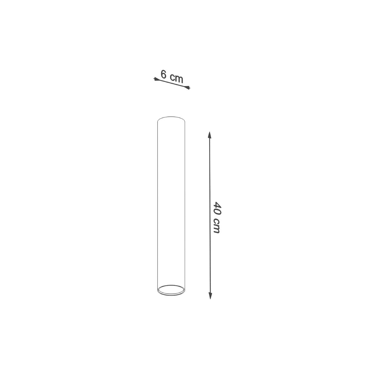 Lagos Ceiling Lamp Steel 6x6x40cm Modern GU10 by Sollux Lighting