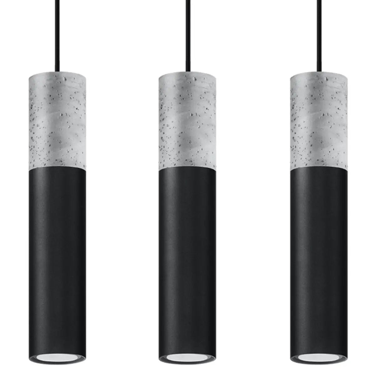Sollux Lighting Pendant lamp Steel, concrete Borgio modern Design GU10 - Pendant Lights