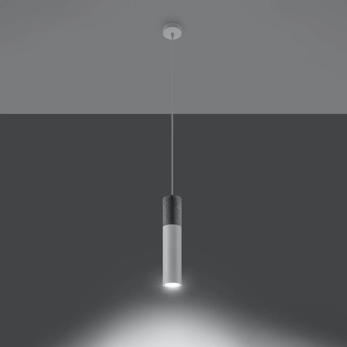 Sollux Lighting Pendant lamp Steel, concrete Borgio modern Design GU10 - Pendant Lights