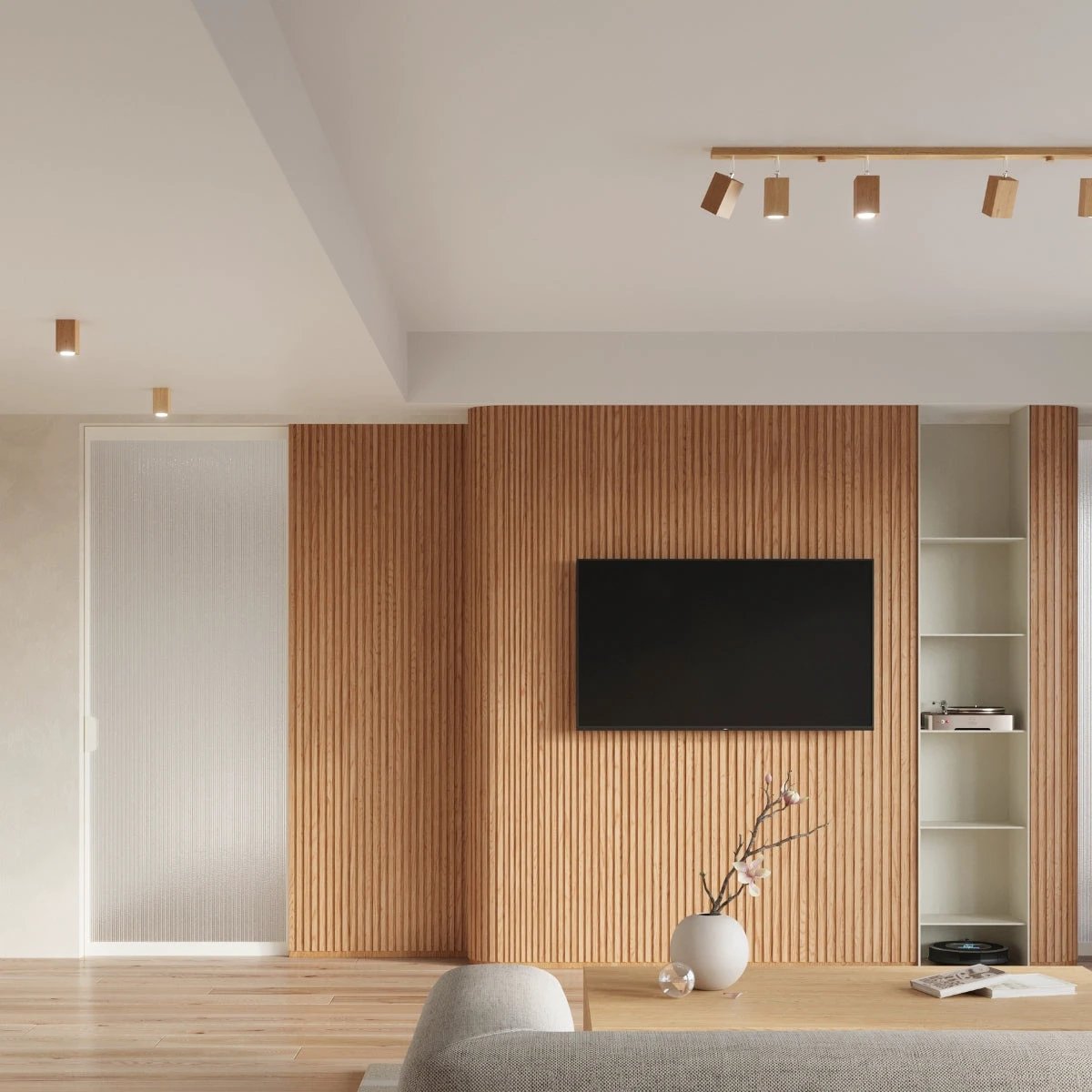 Sollux Lighting Scandi Oak Ceiling Spotlight 30x5x20cm TwoHeadGU10 - Ceiling Lights