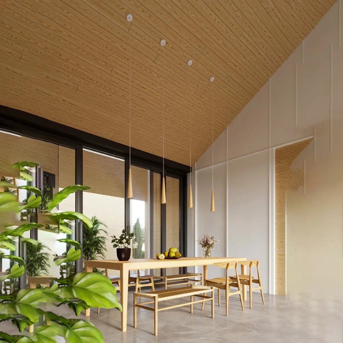 Sollux Lighting Pendant lamp wood Sula Scandinavian Design GU10 - Pendant Lights