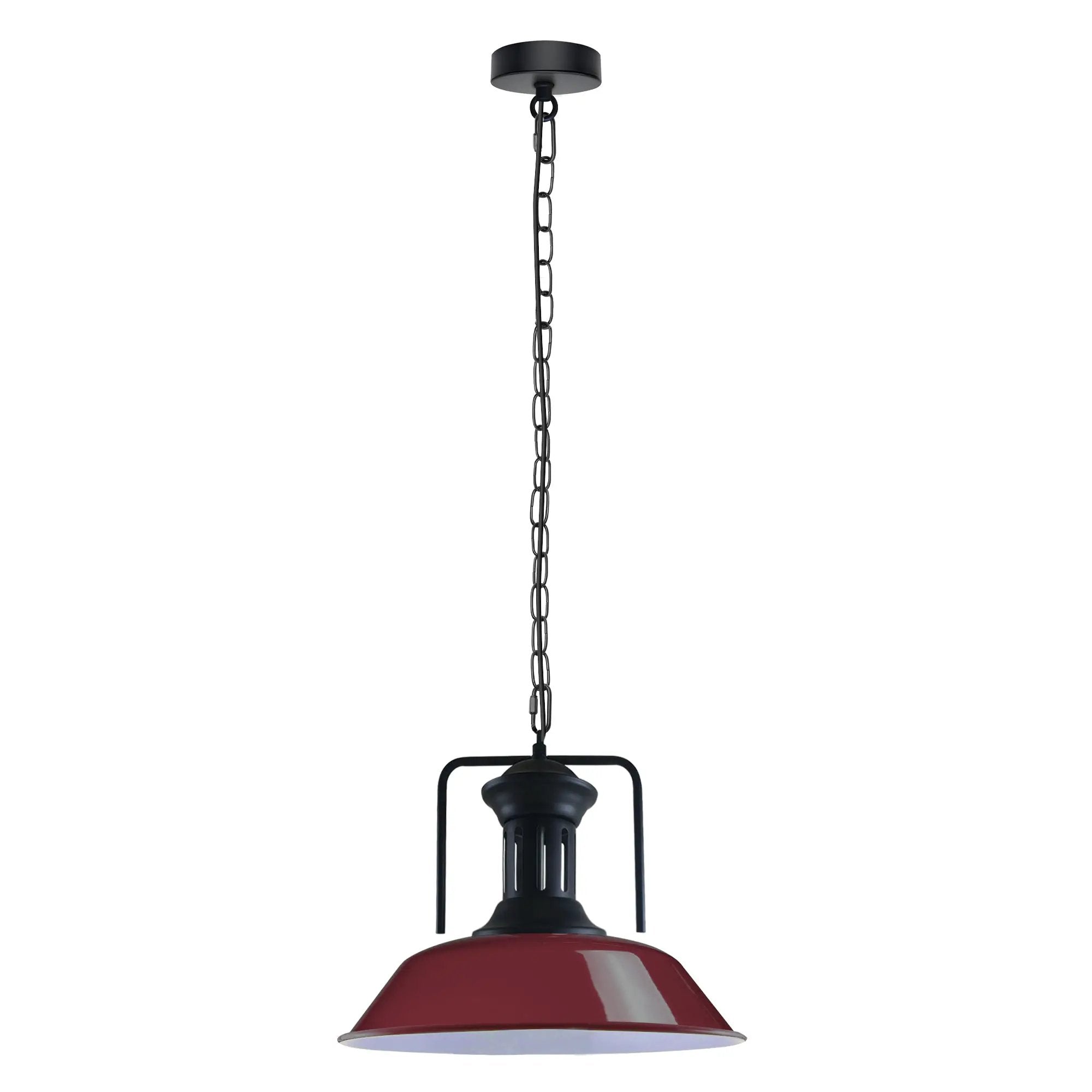 LEDSONE Vintage Industrial Burgundy Ceiling Pendant Light Shade Hanging Lamp Light - Pendant Lights