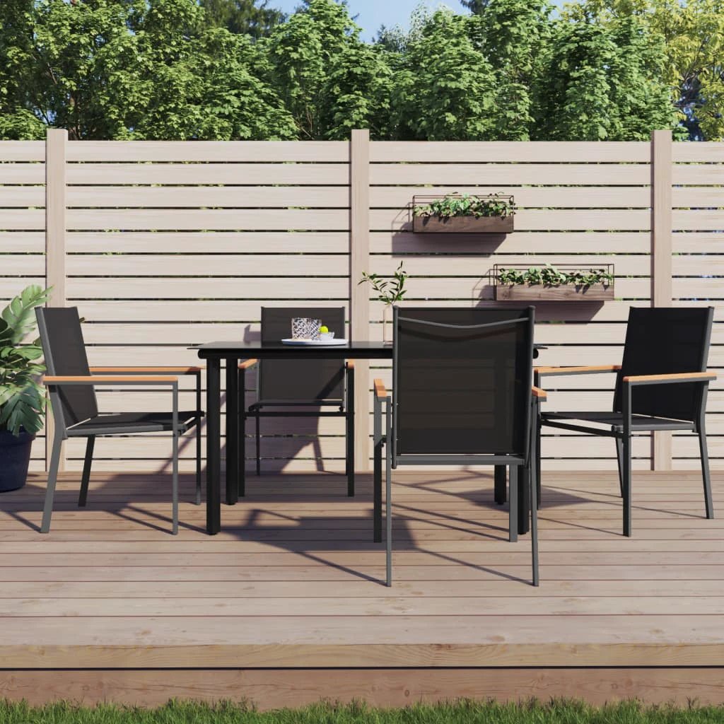 vidaXL VidaXL Garden Dining Set 3 Piece Textilene and Steel - Garden Set