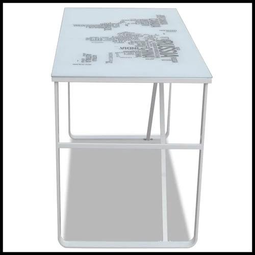 Rectangular Desk with Map Pattern by vidaXL