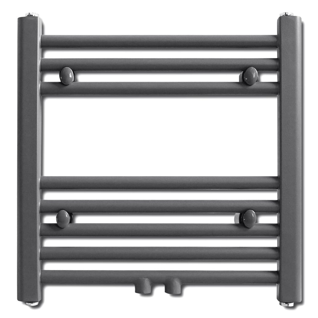 vidaXL Quality Grey Towel Rail Radiator 480x480mm Dual Purpose Hydronic Heating For Bathroom - Radiator