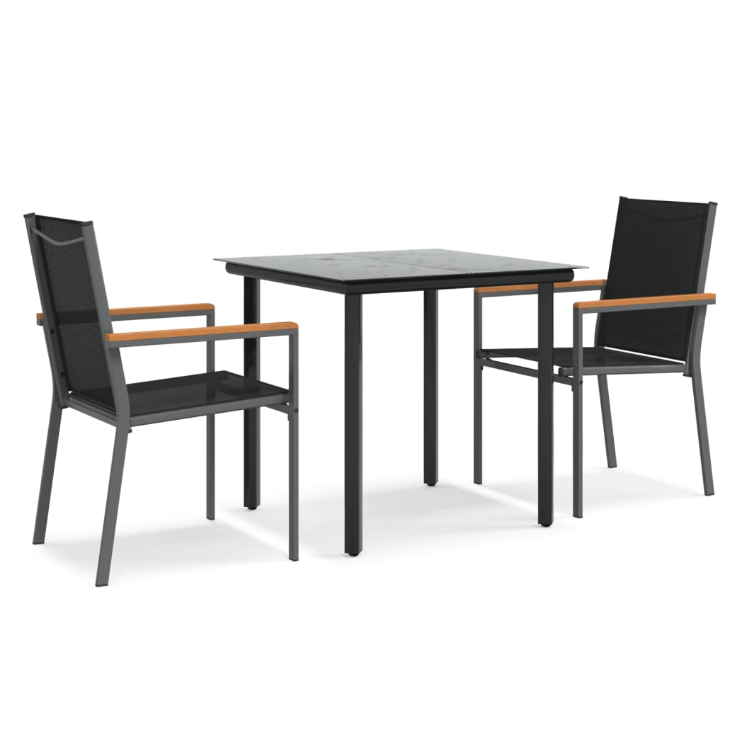 vidaXL VidaXL Garden Dining Set 3 Piece Textilene and Steel - Garden Set