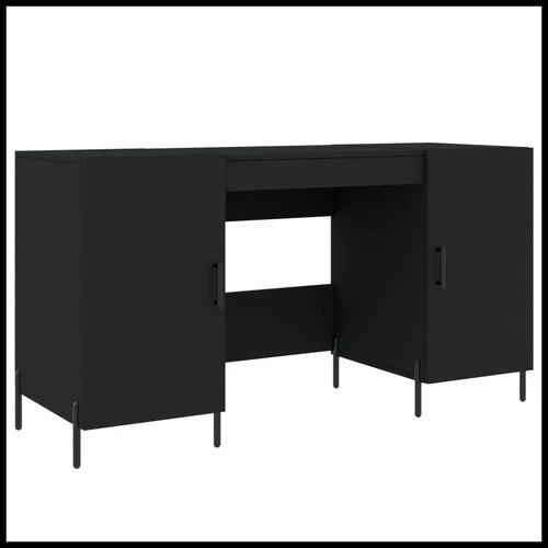 vidaXL Desk White 140x50x75 cm Engineered Wood with Ample Storage by vidaXL