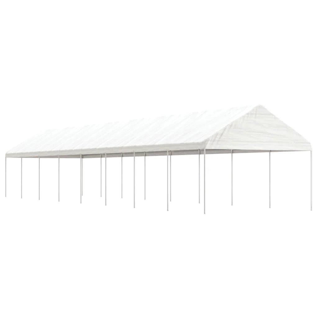 vidaXL vidaXL Gazebo with Roof White 4.08x2.23x3.22 m Polyethylene - Gazebos