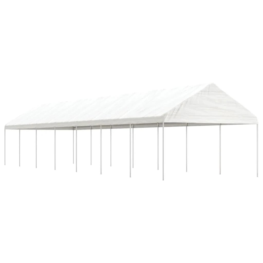 vidaXL Gazebo with Roof White 4.08x2.23x3.22 m Polyethylene by vidaXL