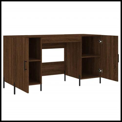 vidaXL vidaXL Desk White 140x50x75 cm Engineered Wood with Ample Storage - Uncategorized Desk