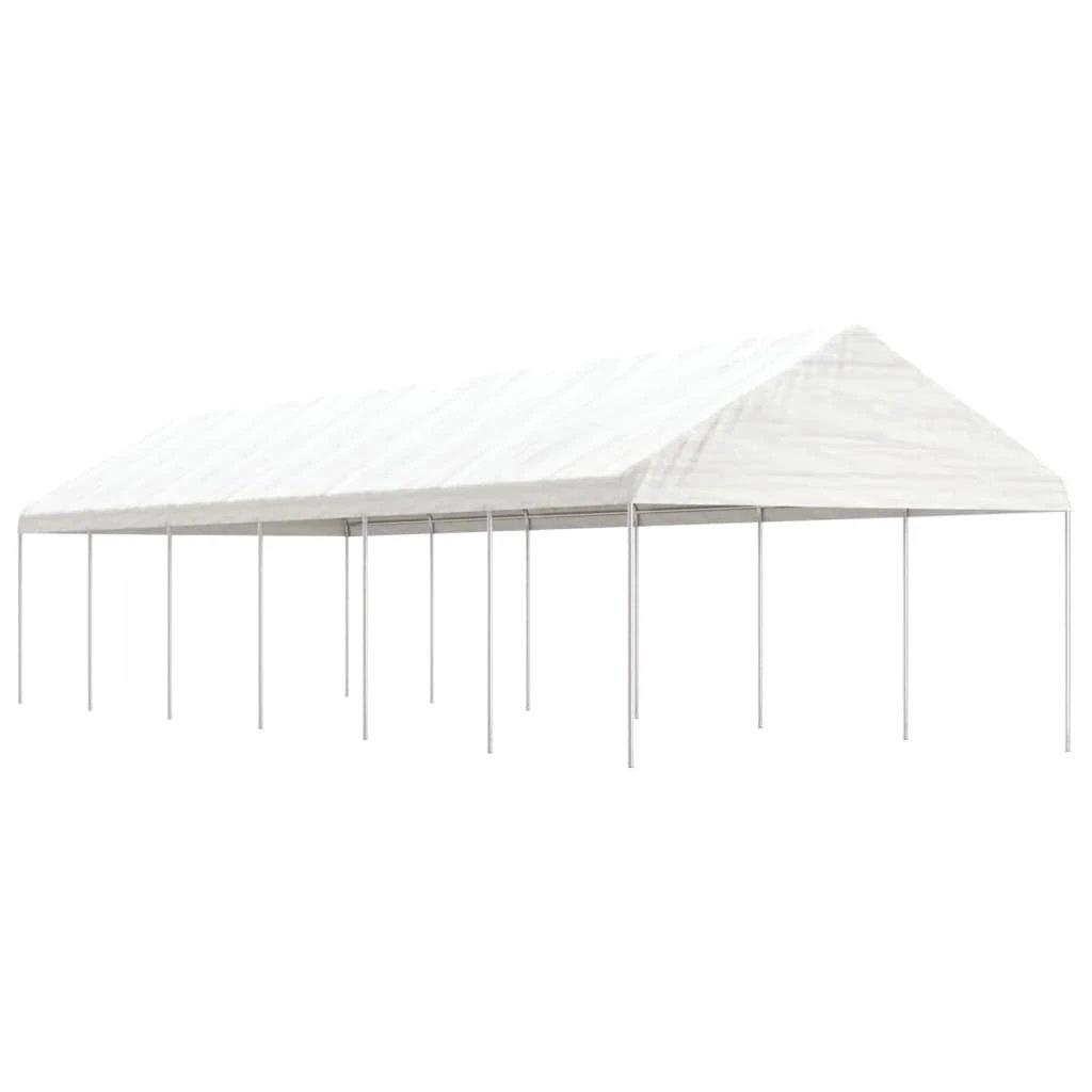 vidaXL vidaXL Gazebo with Roof White 4.08x2.23x3.22 m Polyethylene - Gazebos