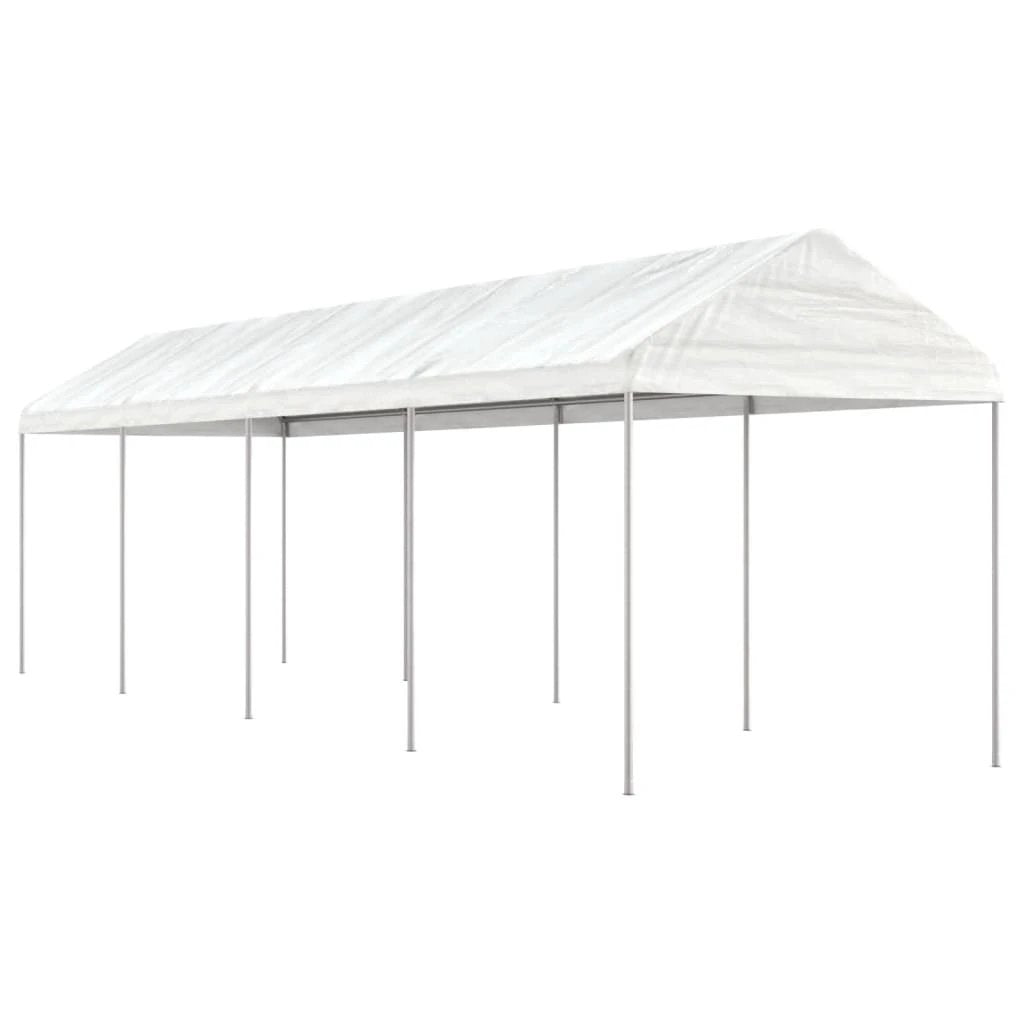vidaXL vidaXL Gazebo with Roof White 2.28x2.23x2.69 m Polyethylene - Gazebos