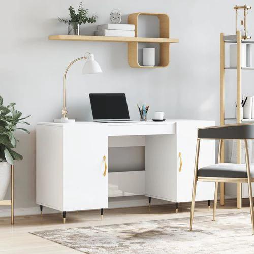 vidaXL Desk 140x50x75 cm Engineered Wood with Ample Storage for Home Office Professionals by vidaXL