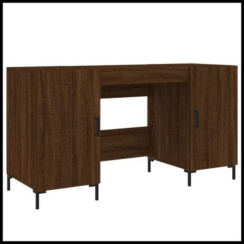 vidaXL vidaXL Desk 140x50x75 cm Engineered Wood with Ample Storage for Home Office Use - Uncategorized Desk