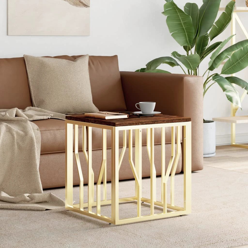VidaXL Coffee Table 50x50x50 Glass Top for Living Room by vidaXL