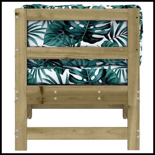 vidaXL Corner Sofa with Cushions 2-Seater Solid Pine Wood for Outdoor Relaxation and Comfort by vidaXL