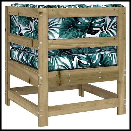 vidaXL Corner Sofa with Cushions 2-Seater Solid Pine Wood for Outdoor Relaxation and Comfort by vidaXL