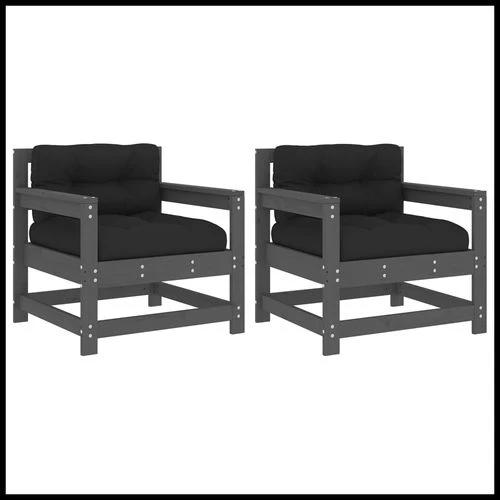 vidaXL vidaXL Corner Sofa with Cushions 2-Seater Solid Pine Wood for Outdoor Relaxation and Comfort - Garden Sofa Sets