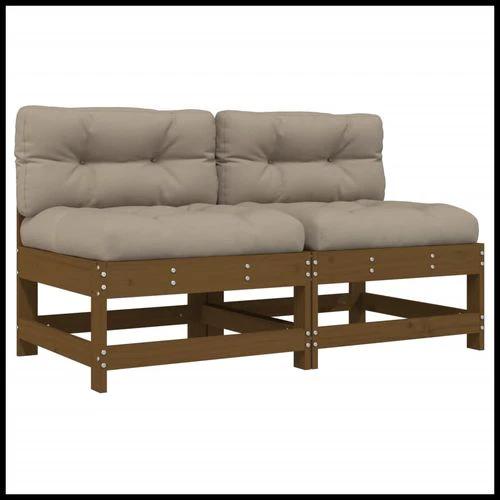 vidaXL vidaXL Corner Sofa with Cushions 2-Seater Solid Pine Wood for Outdoor Relaxation and Comfort - Garden Sofa Sets